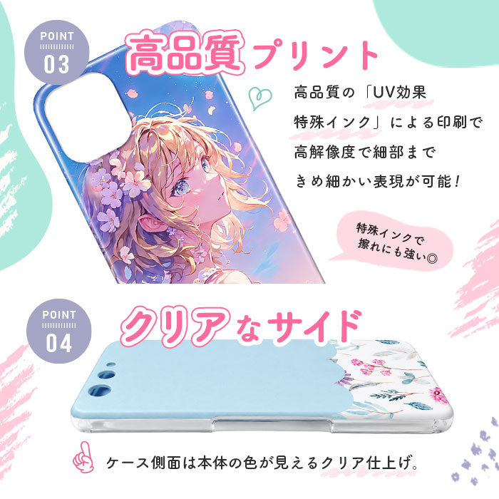 UV特殊インクによる高品質プリントと本体の色が見えるクリアな側面