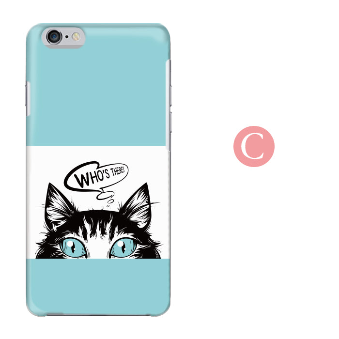 のぞきねこ ハードスマホケース 全機種対応・軽量薄型