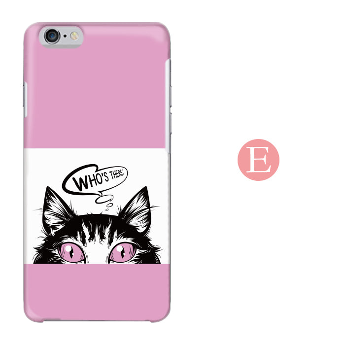 のぞきねこ ハードスマホケース 全機種対応・軽量薄型