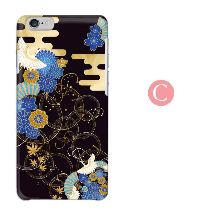 菊霘の和柄 ハードスマホケース 全機種対応・軽量薄型