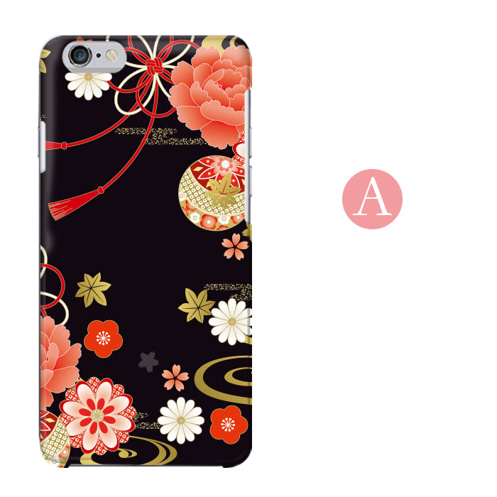 花鞠の和柄 ハードスマホケース 全機種対応・軽量薄型