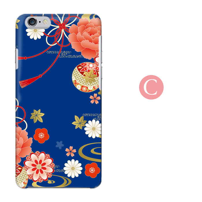 花鞠の和柄 ハードスマホケース 全機種対応・軽量薄型