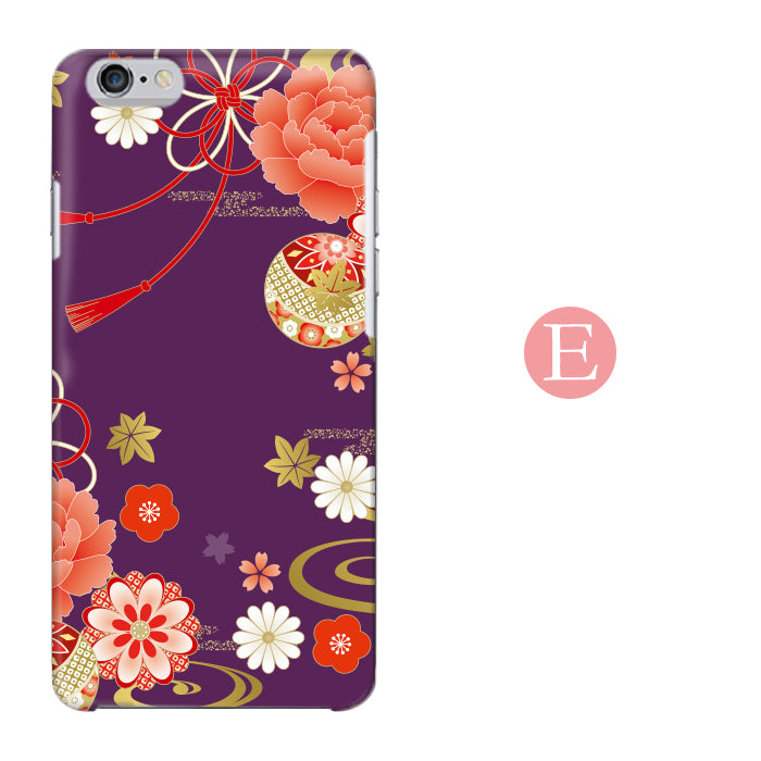 花鞠の和柄 ハードスマホケース 全機種対応・軽量薄型