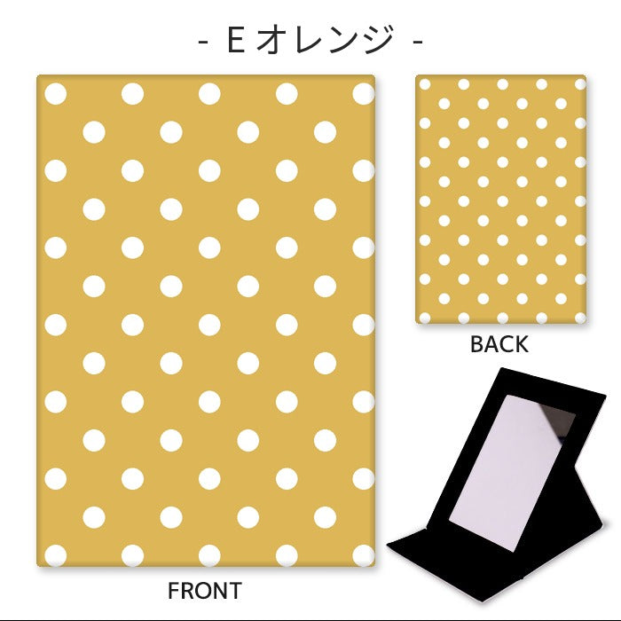 ドット 折りたたみミラー E_オレンジ
