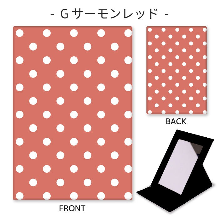 ドット 折りたたみミラー G_サーモンレッド